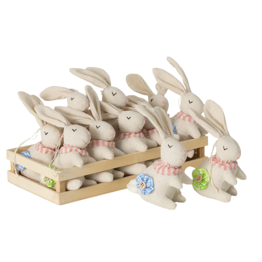 Cotton Bunny Ornament | Putti Fine Furnishings