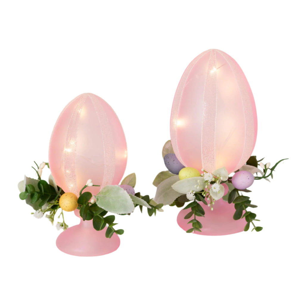 Sullivans Pink Glass Led Egg | Putti Fine Furnishings Easter