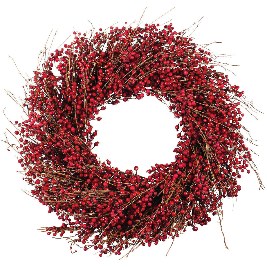 Extra Large Red Berry Wreath | Putti Christmas Decor