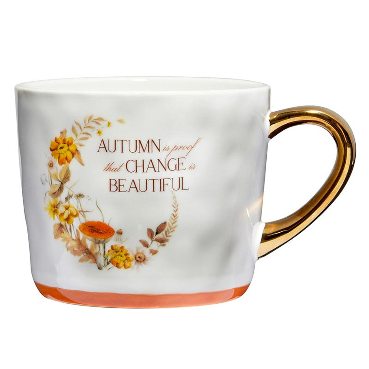 Gold Handle Mug - Change is Beautiful