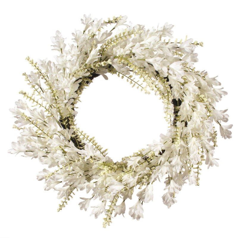 White Forsythia Wreath | Putti Fine Furnishings Canada