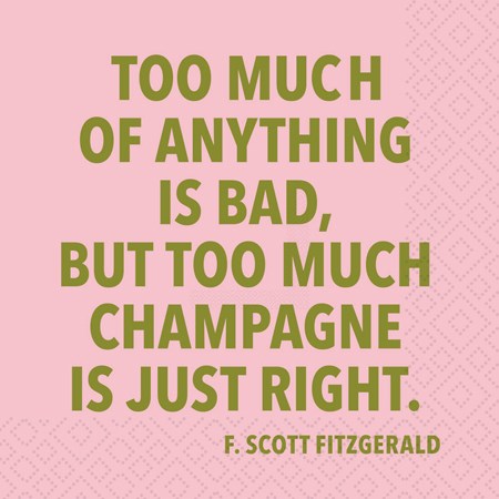"Too Much" Pink Cocktail Napkins