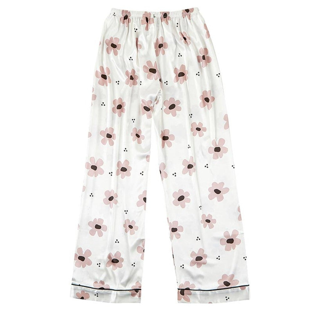 Floral Satin Pajamas
