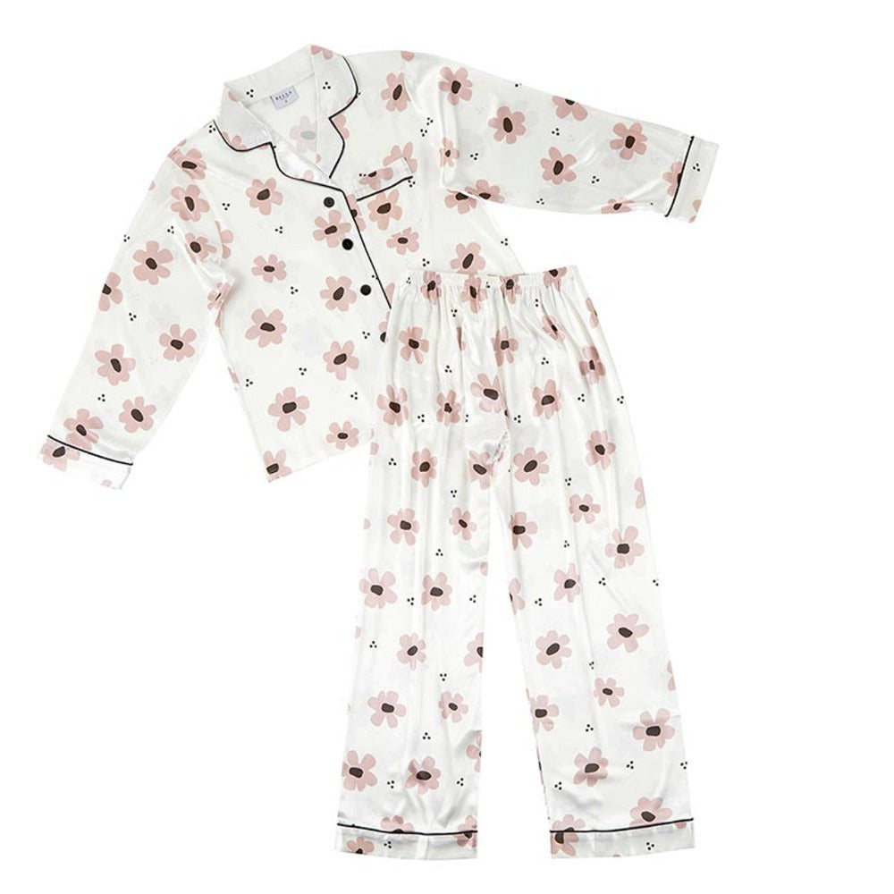 Floral Satin Pajamas