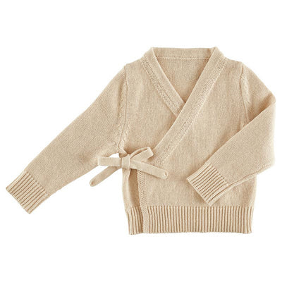 Two-Piece Knit Wrap Set - Oat