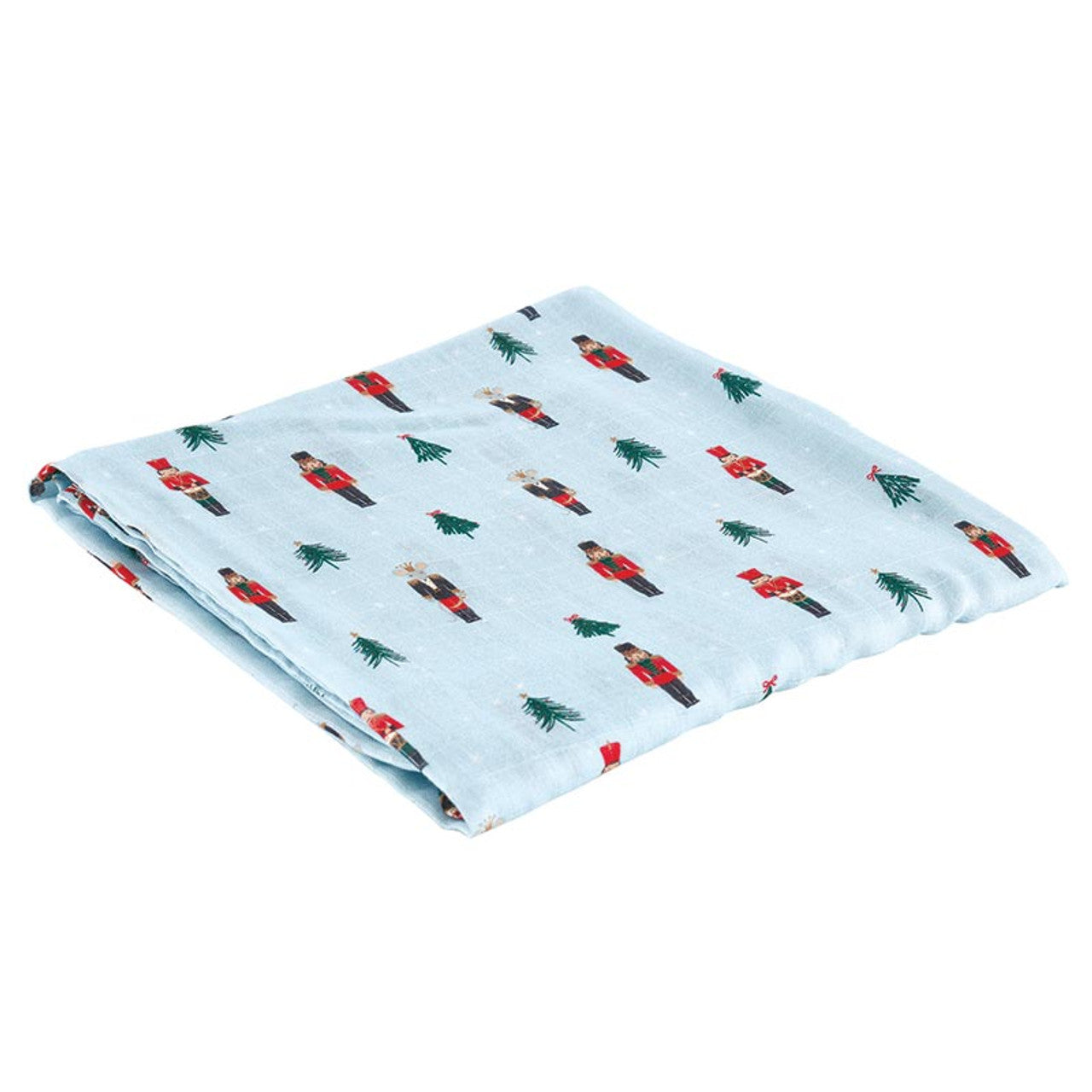 Swaddle with Plush Rattle - Mouse King | Le Petite Putti