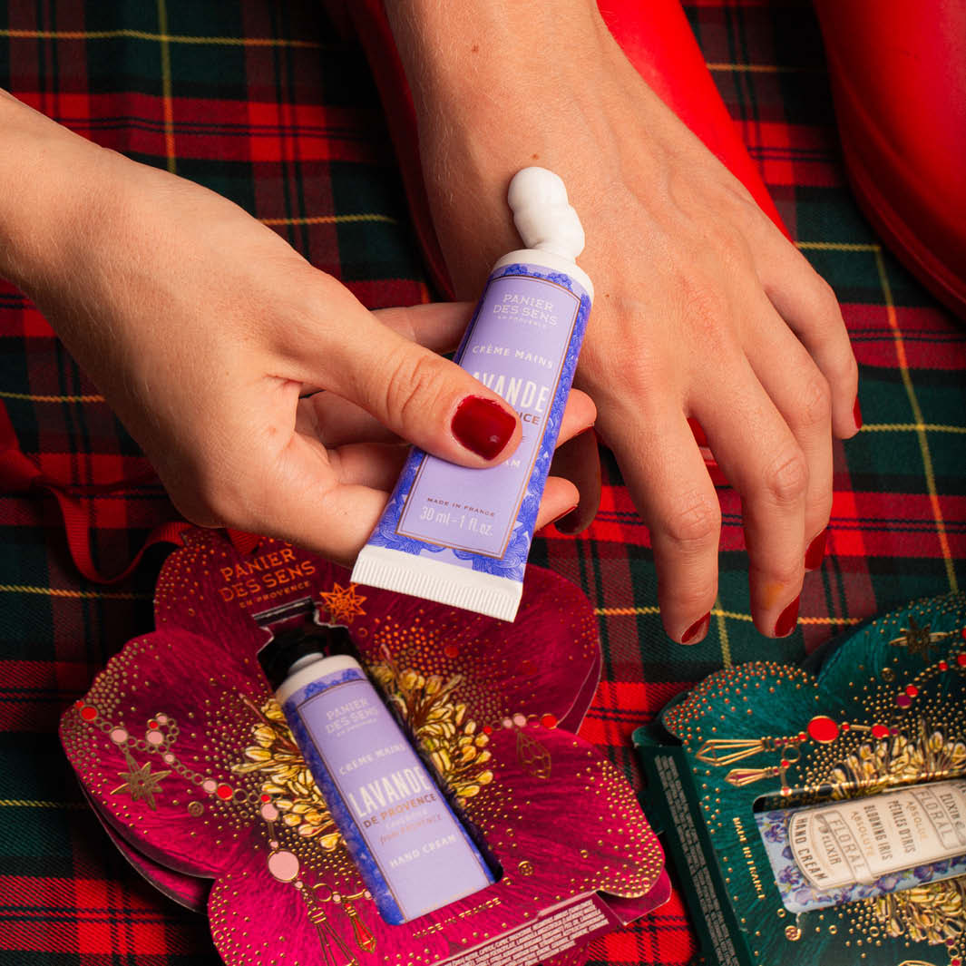 Lavender Hand Cream Flower Christmas Gift Set