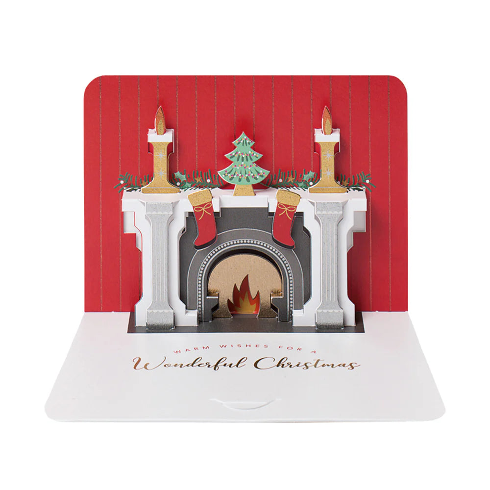 Fireplace Pop Up Christmas Card | Putti Christmas