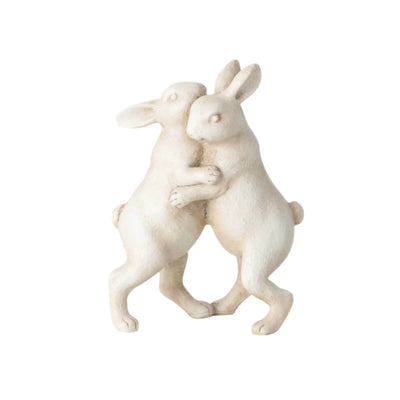 Cream Resin Dancing Bunnies | Putti Fine Furnishings Easter