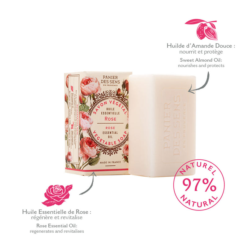 Panier des Sens Rose Bar Soap – Bar Soap with Rose Essential Oil