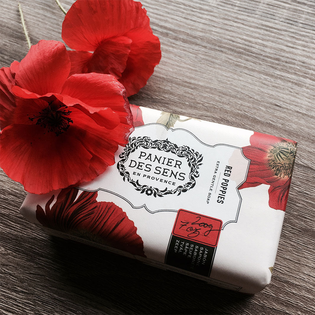 Panier des Sens Shea Butter Bar Soap - Red Poppies