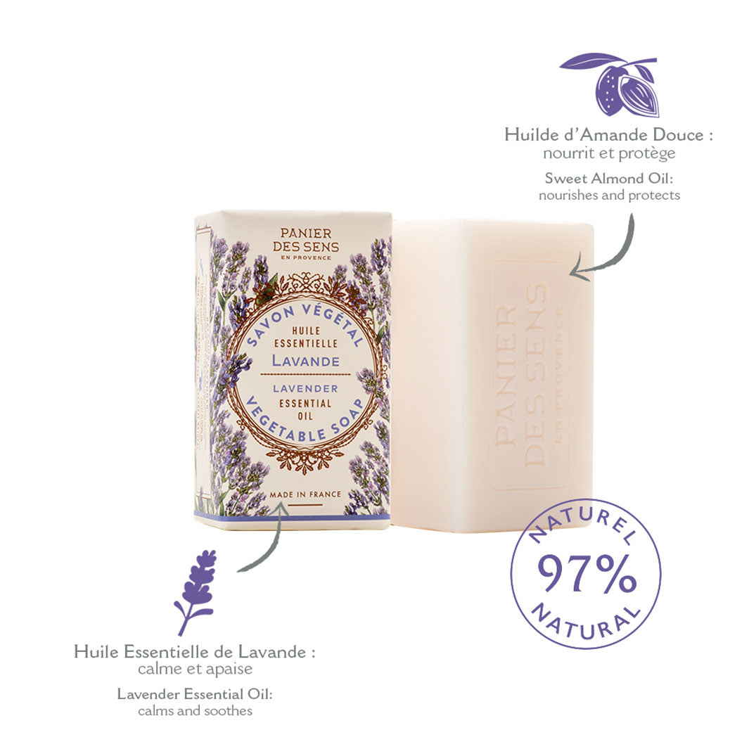 Panier des Sens Lavender Bar Soap – Bar Soap with Lavender Essential Oil