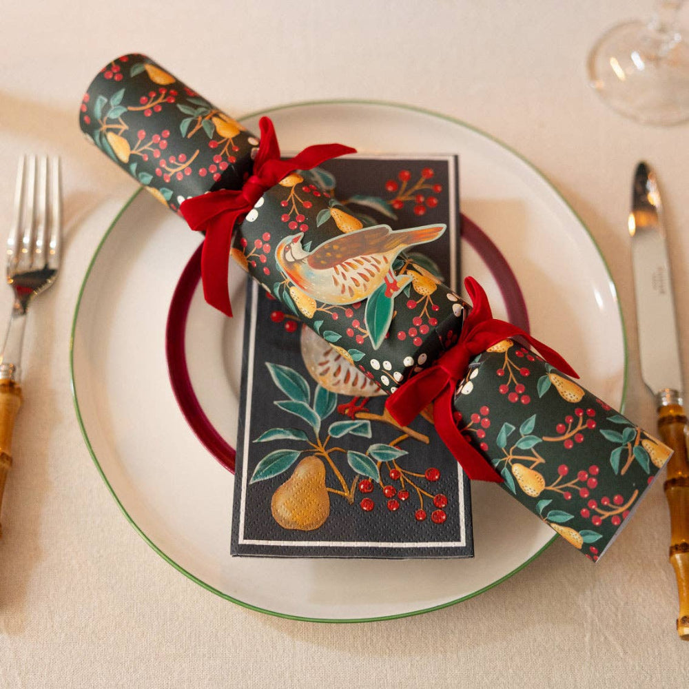 Partridge & Pear Christmas Crackers | Putti Christmas Celebrations