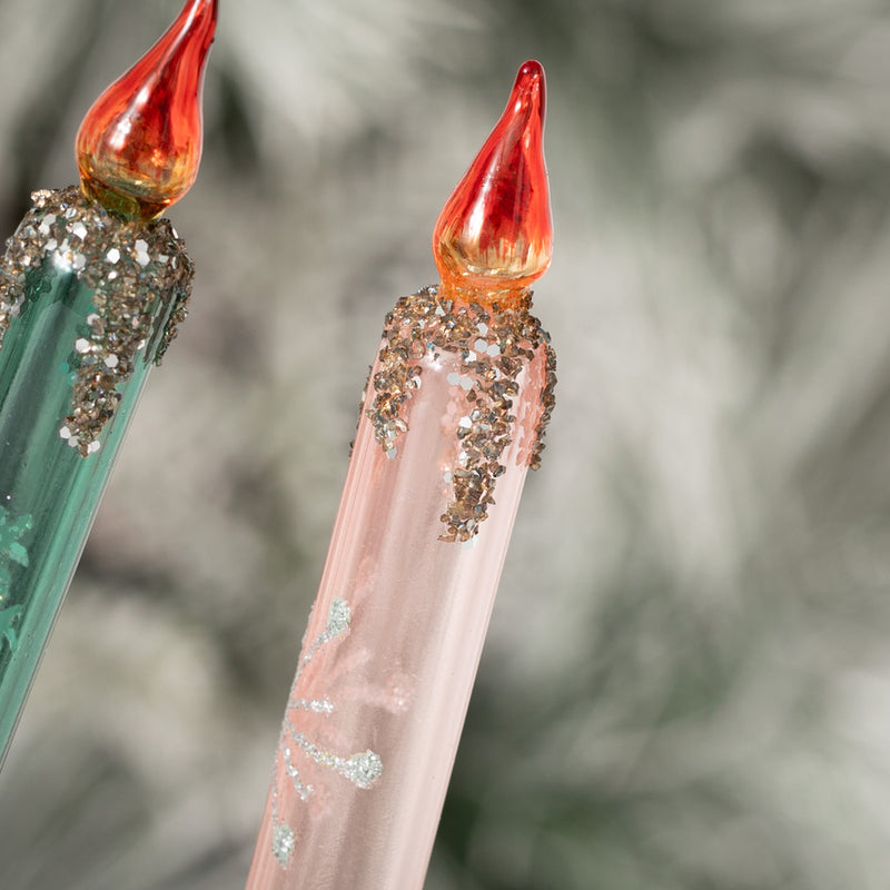 Pastel Candle Clip Ornament | Putti Christmas Decorations