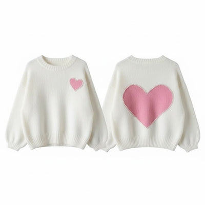 Pearl Heart Sweater - White | Putti Fine Fashions