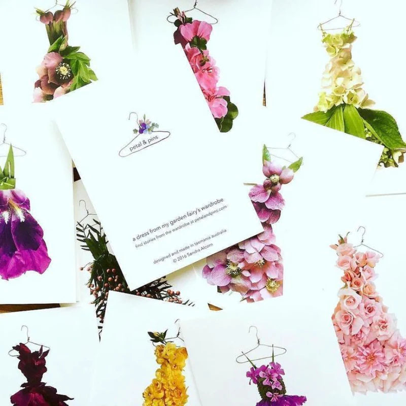 Petal & Pins Pansy Dress Floral Greeting Card
