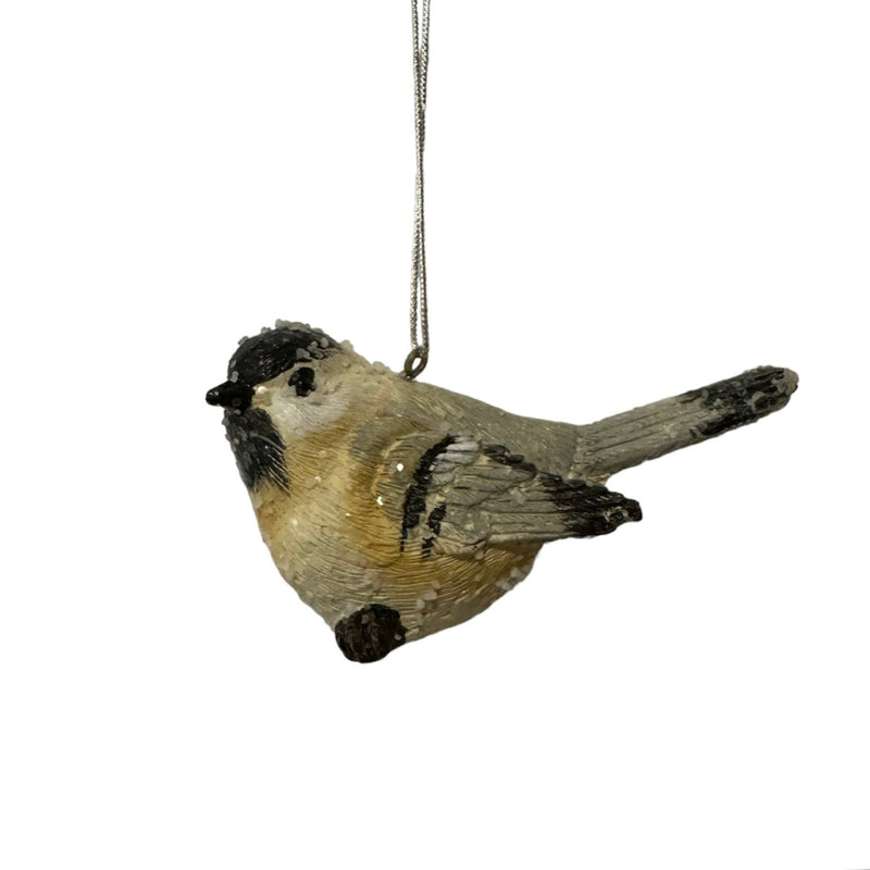 Frosted Resin Chickadee Ornament