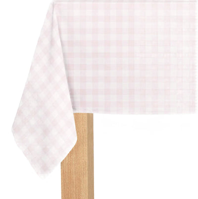 Pink Gingham Paper Tablecloth | Putti Party Supplies