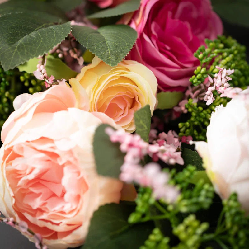 Pink Rose and Peony Garland