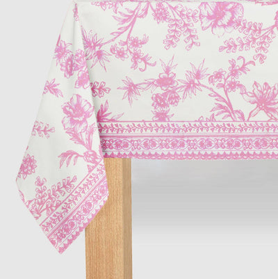 Pink Toile Paper Tablecloth | Putti Party Supplies
