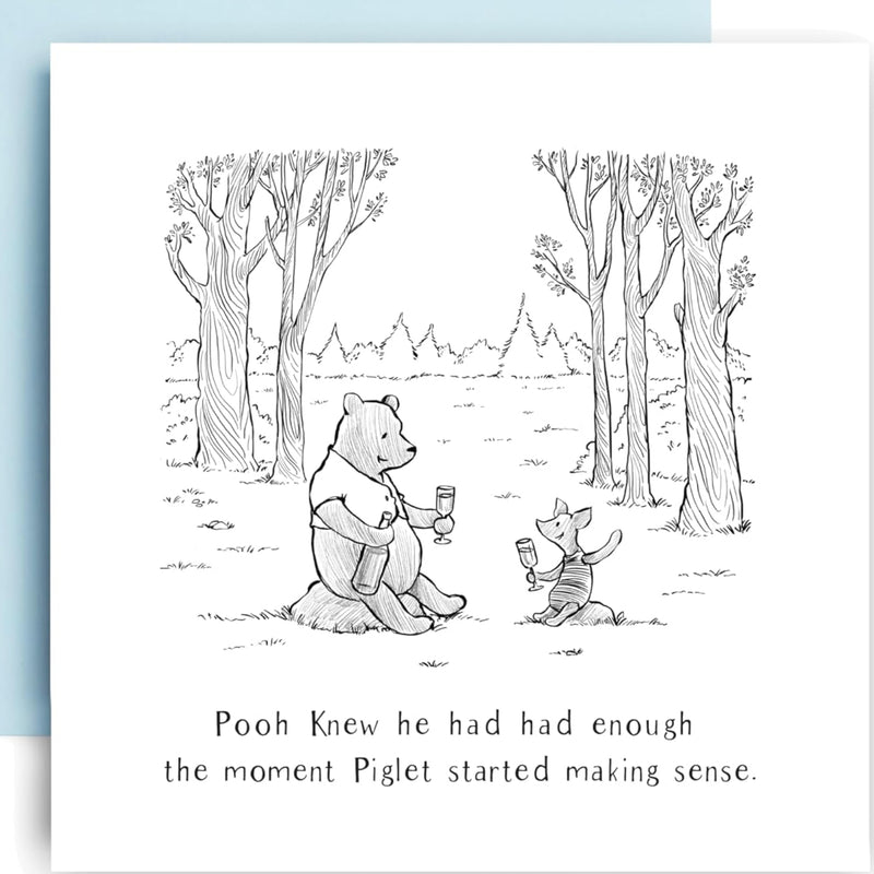 Pooh and Piglet Making Sense Greeting Card  | Putti Celebrations