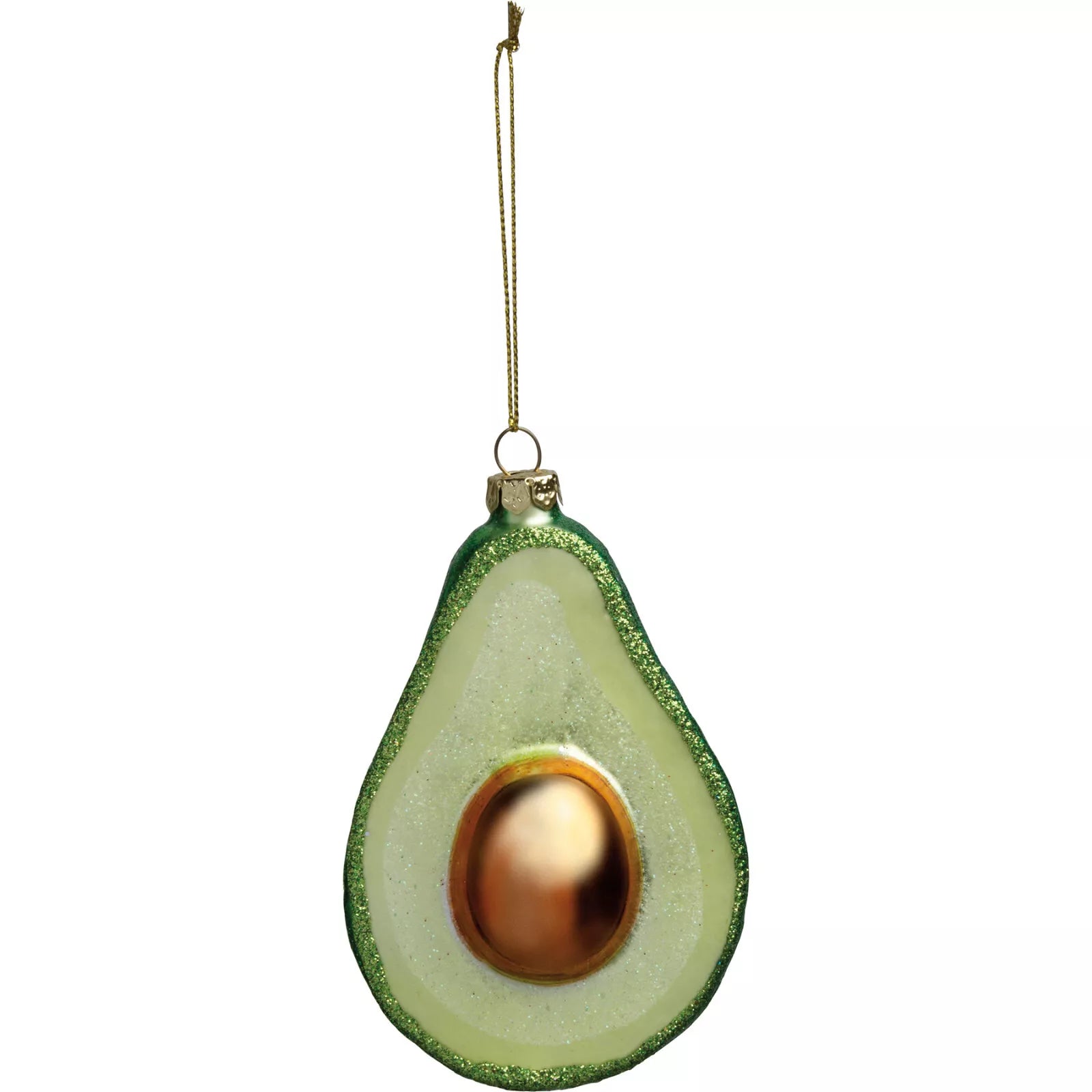Halved Avocado Glass Ornament  | Putti Christmas Decorations