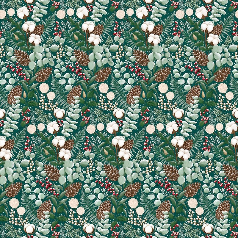 Winterberry Christmas Wrapping Paper Roll | Putti Christmas