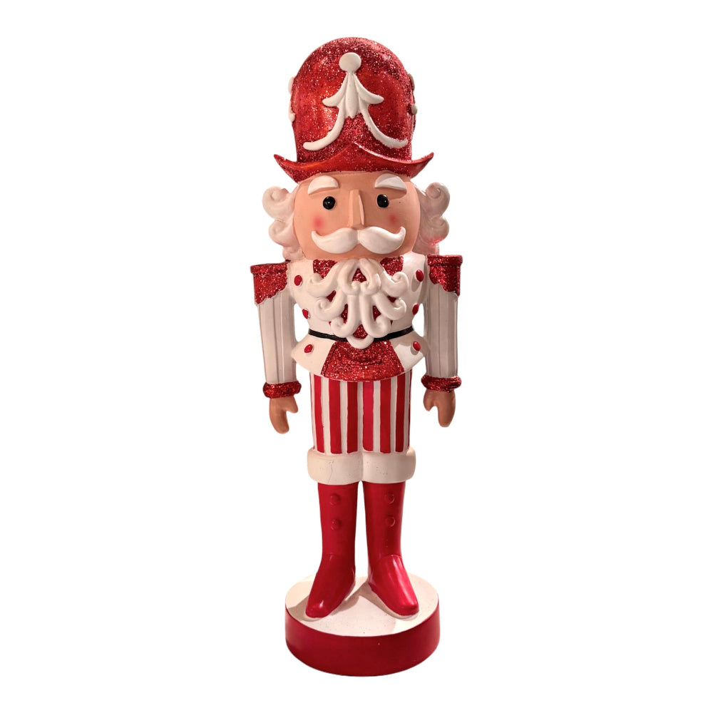 Resin Peppermint Nutcracker | Putti Christmas Decorations