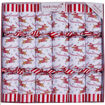 Robin Reed "Racing Hot Dogs" Christmas Crackers | Putti Christmas Canada