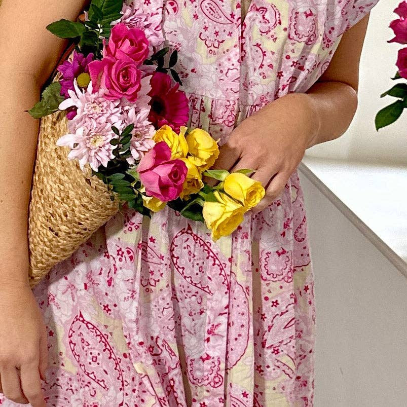 Rosehip Design Olivia Tiered Dress - Paisley Rhubarb | Putti Fine Furnishings