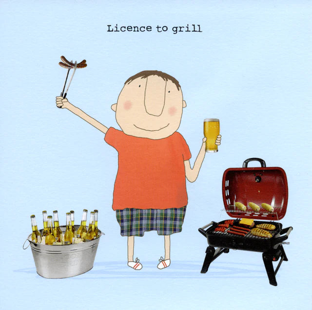 Rosie Made a Thing Greeting Card - Licence to Grill