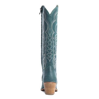 Nalejandra Leather Boots - Turquoise | Putti Fine Fashions