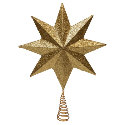 Kurt Adler 8-Point Red, Gold & Silver Tree Top | Putti Christmas Decorations