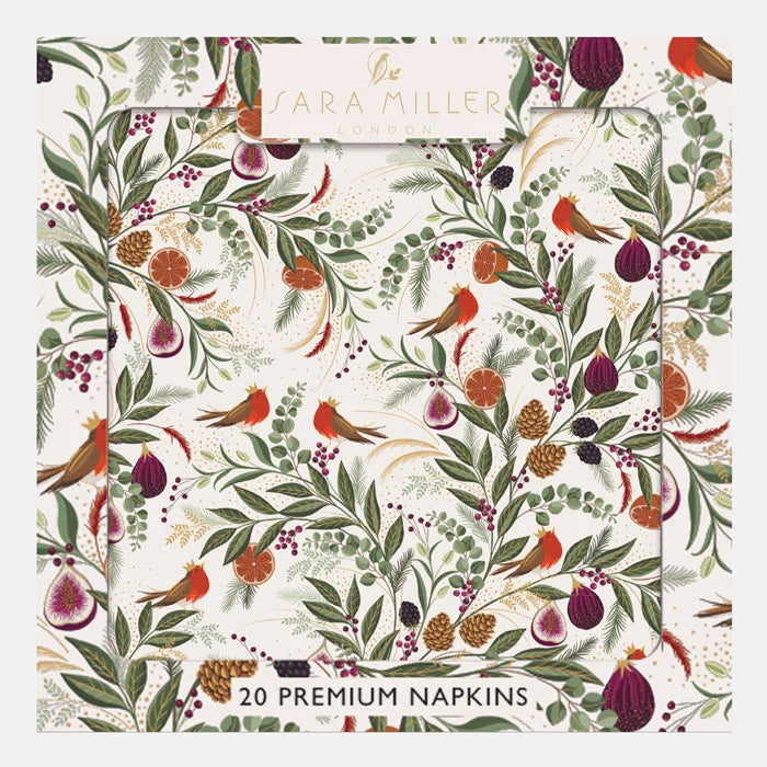 Fig and Fern Christmas Napkins