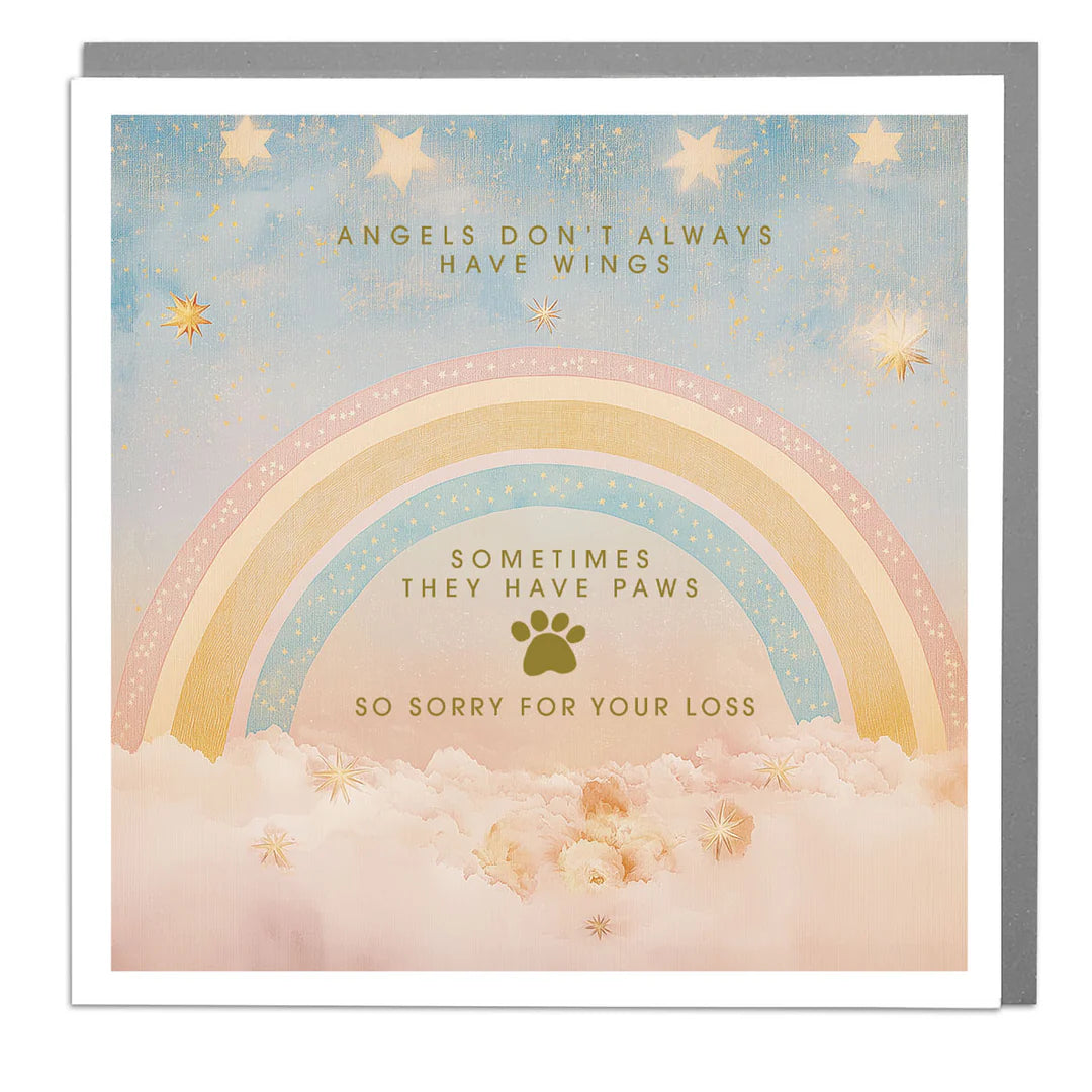 Rainbow Pet Sympathy Greeting Card | Putti Fine Furnishings