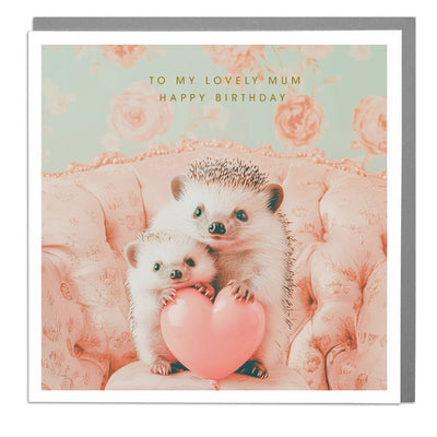 Lola Design Hedgehog "Mum Happy Birthday" Greeting Card | Putti Fine Furnishings