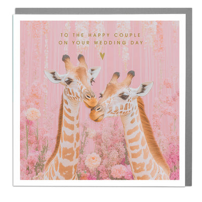 Giraffes "Happy Couple" Greeting Card | Putti Fine Furnishings