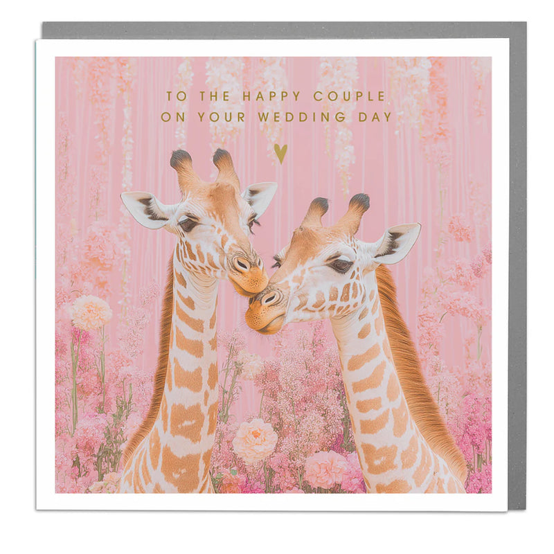 Giraffes "Happy Couple" Greeting Card