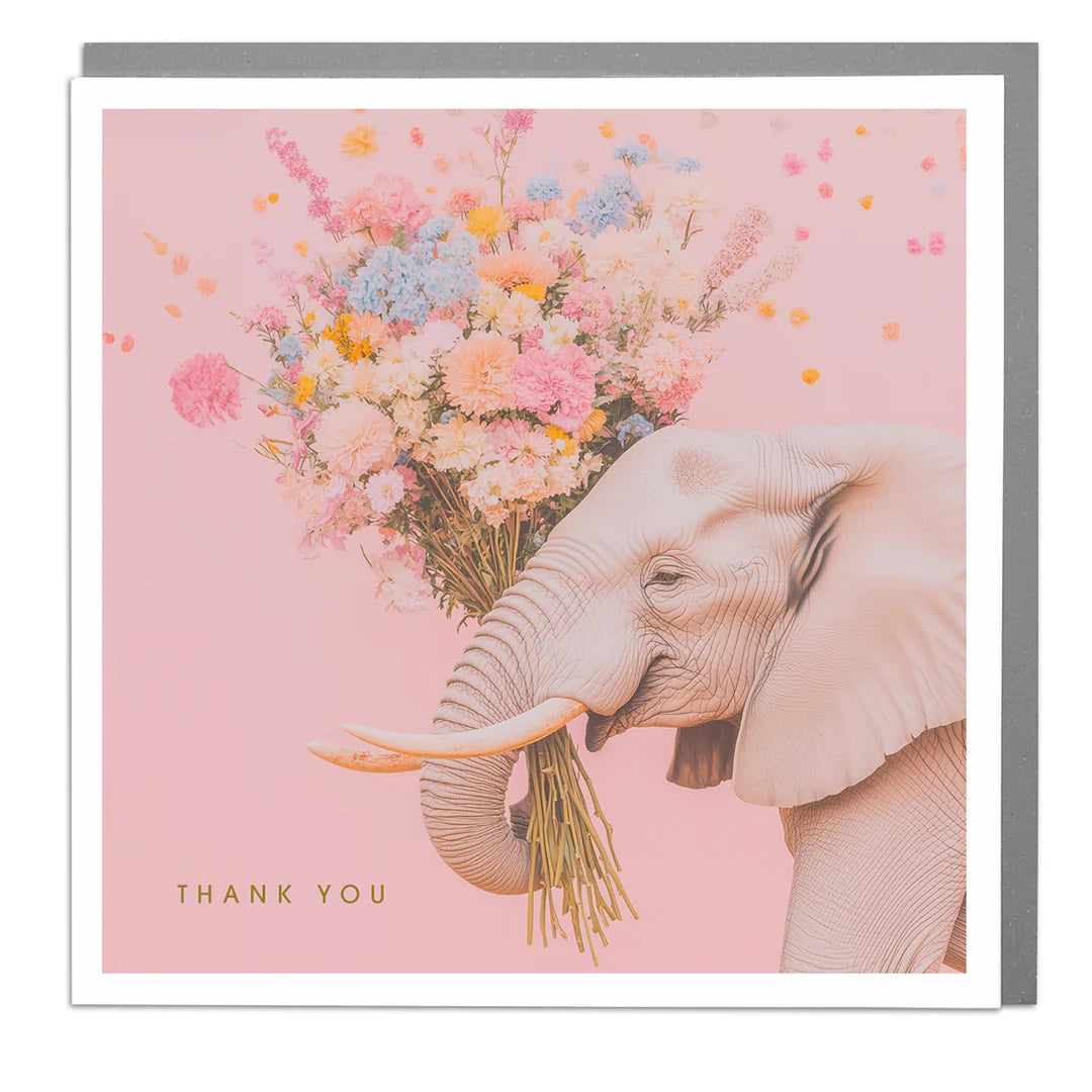 "Thank You" Elephant Greeting Card