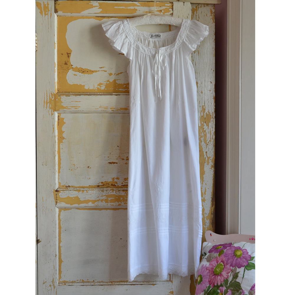 White "Margo" Nightdress | Putti Fine Fashions Canada