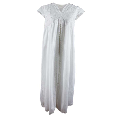 White Valerie Womens Pearl Seed Nightdress | Putti Fine Fashions Canada