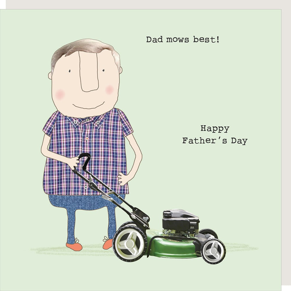 Rosie Made a Thing Greeting Card - Mows Best Father's Day