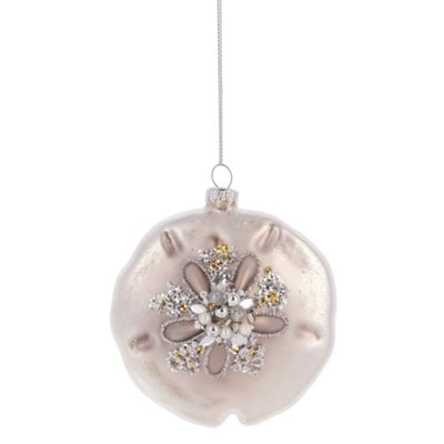 Sand Dollar Glass Ornament | Putti Christmas Decorations