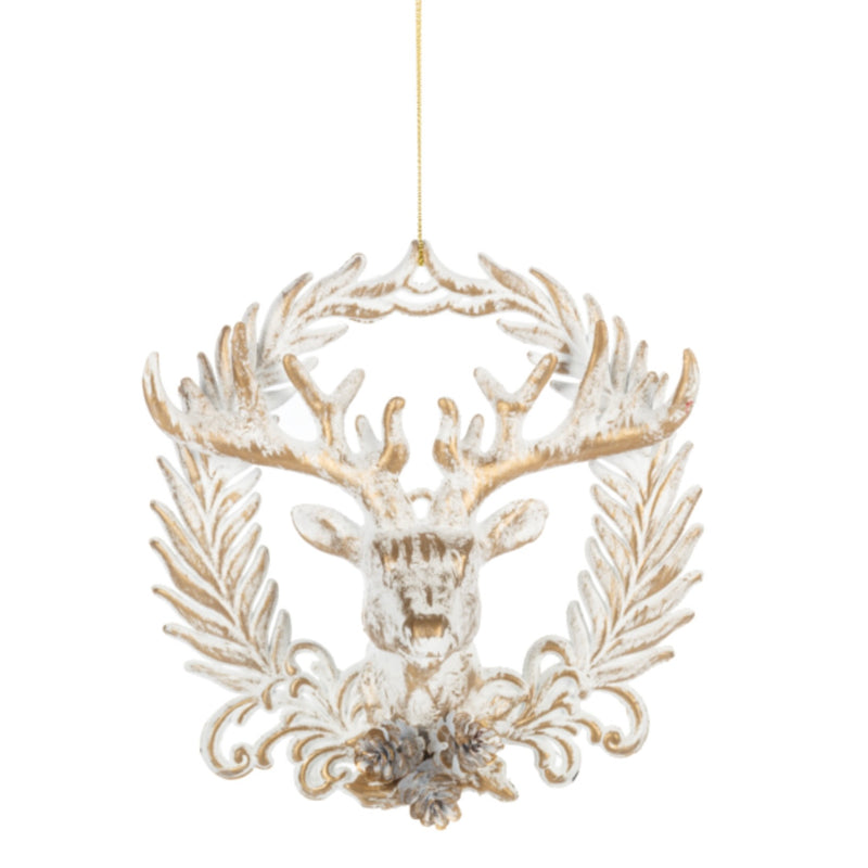 Deer head in Wreath Ornament