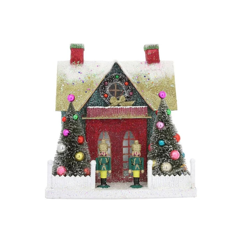 Cody Foster Merry and Bright Glitter Chalet | Putti Christmas Decorations