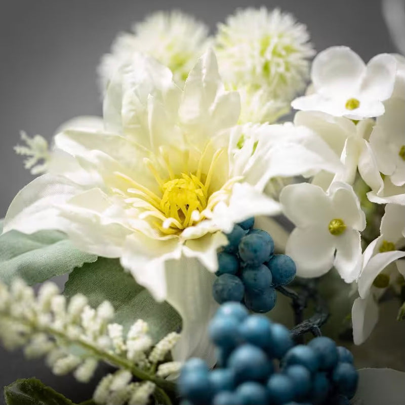 Clematis and Hydrangea Wreath | Putti Fine Furnishings