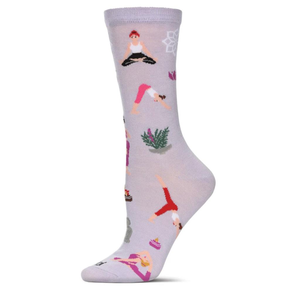 Women's Bamboo Crew Socks - Yoga Lavender | Putti Fine Fashions