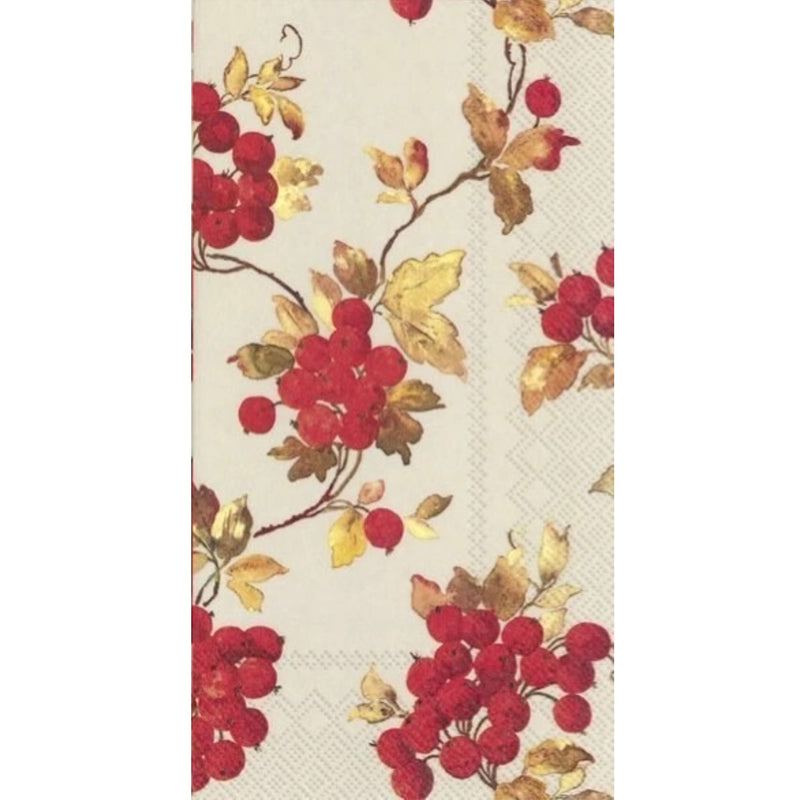 Red Berries Buffet Guest Paper Napkin