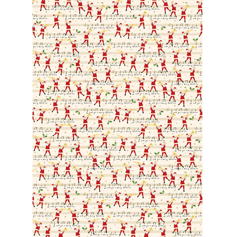 "We Wish You a Merry Christmas" Santa Wrapping Paper Roll | Putti Christmas