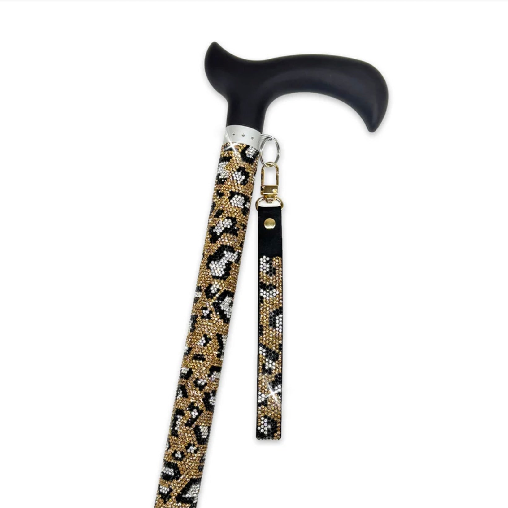 Jacqueline Kent "Sugar Cane" Adjustable Gold Leopard Medical Cane